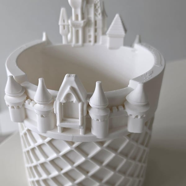 Personalized princess castle pencil holder